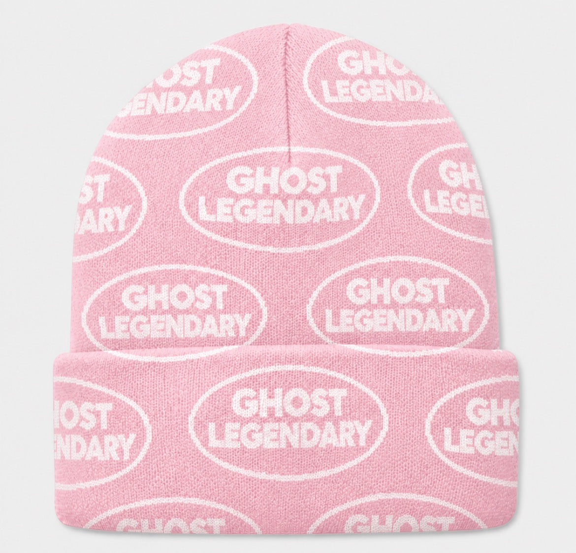GHOST LEGENDARY JACQUARD KNIT BEANIE ( PINK )