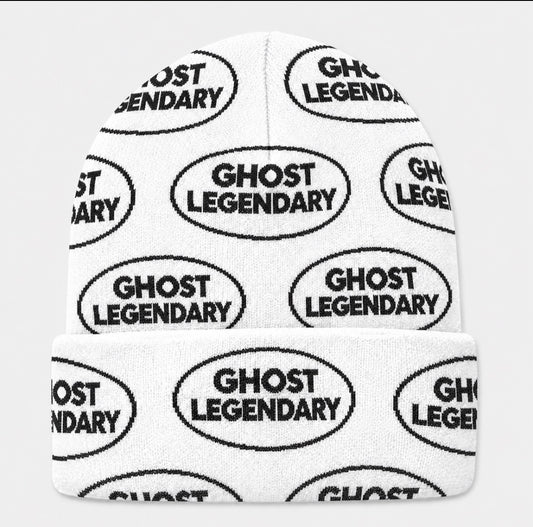GHOST LEGENDARY JACQUARD KNIT BEANIE ( WHITE )